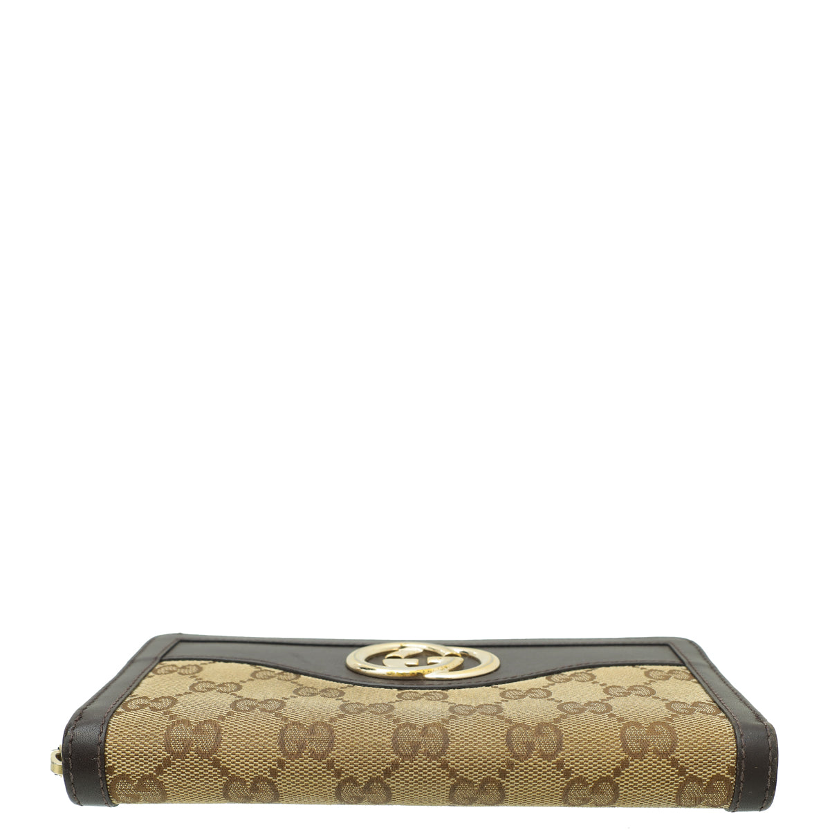 Gucci Bicolor Interlocking G Zip Around Wallet