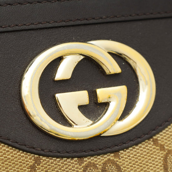 Gucci Bicolor Interlocking G Zip Around Wallet