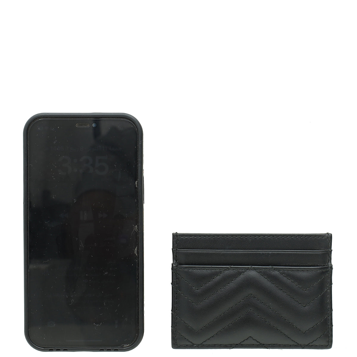 Gucci Black GG Marmont Card Case-Gucci-THE CLOSET