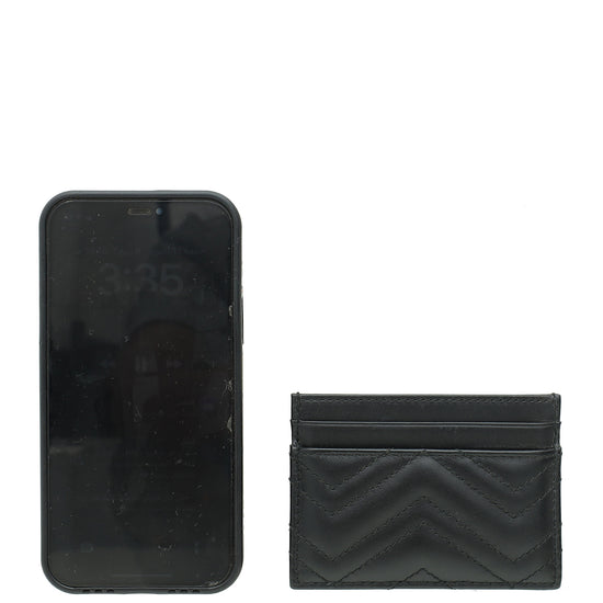 Gucci Black GG Marmont Card Case