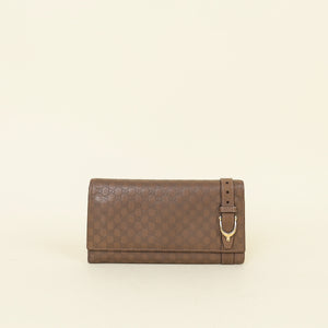 Gucci Brown Microguccissima Nice Continental Wallet
