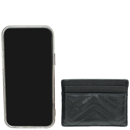 Gucci Black GG Marmont Card Holder