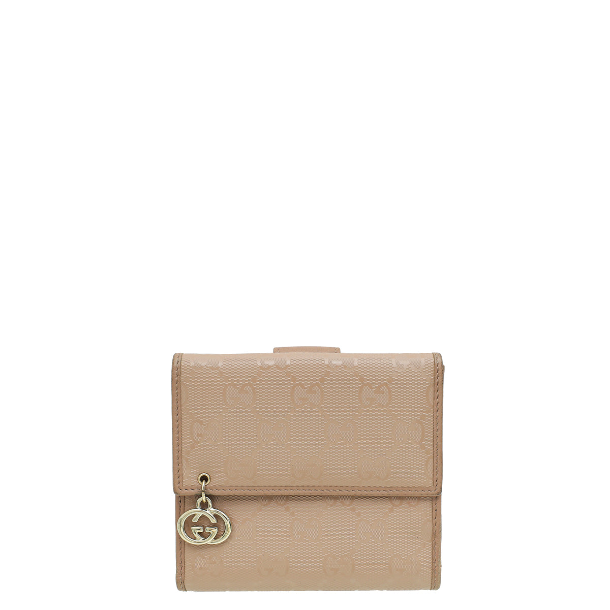 Gucci Dusty Pink GG Interlocking Charm French Wallet