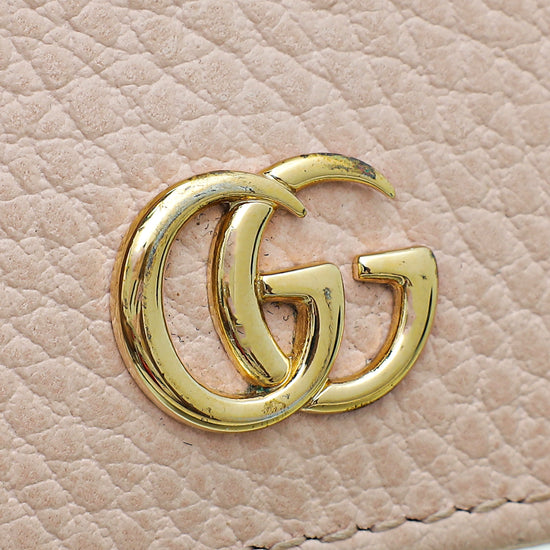 Gucci Pink GG Marmont Small Card Case Wallet