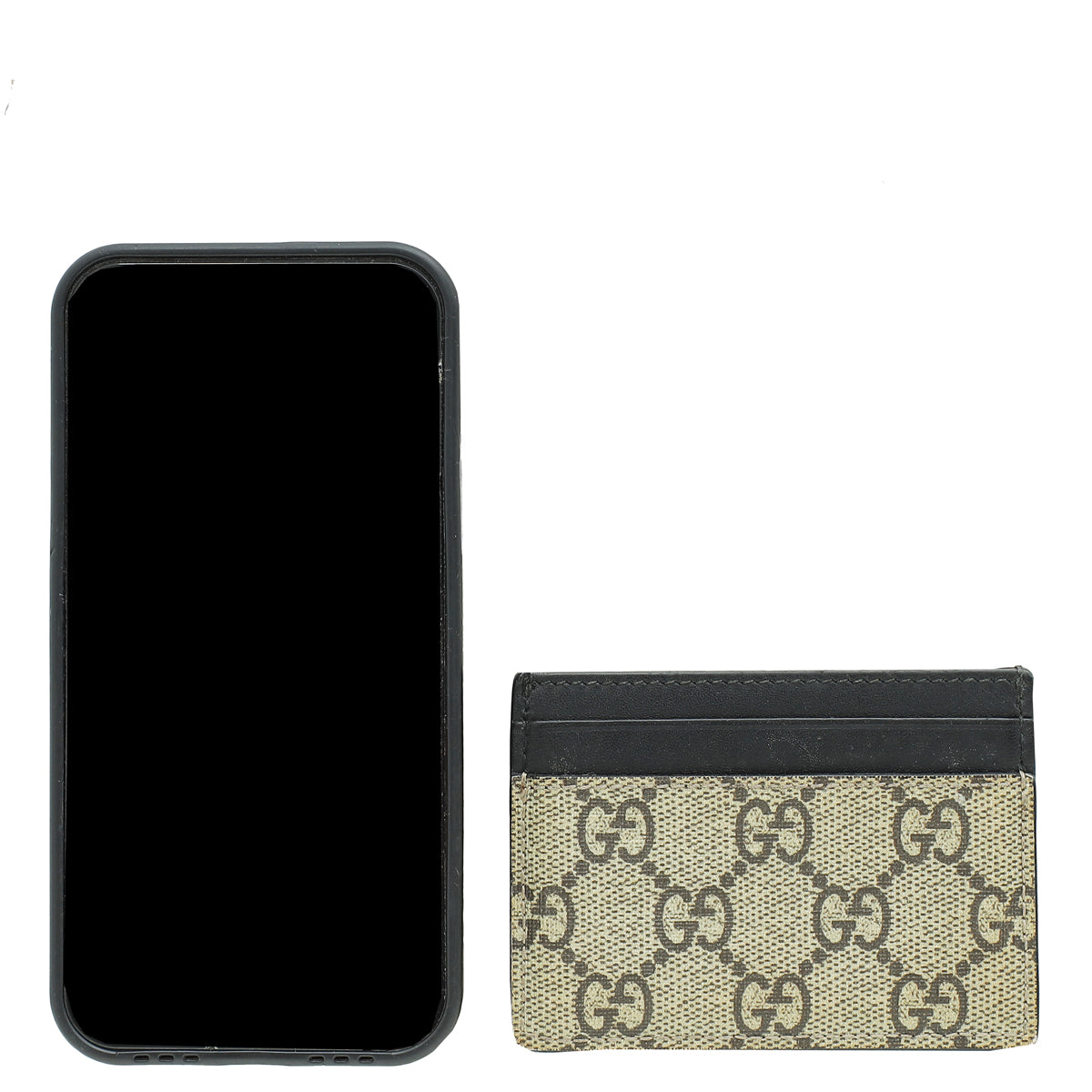 Gucci Bicolor GG Supreme Tiger Head Print Card Holder-Gucci-THE CLOSET