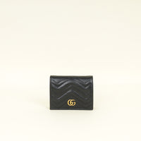 Gucci Black GG Marmont Card Case Wallet