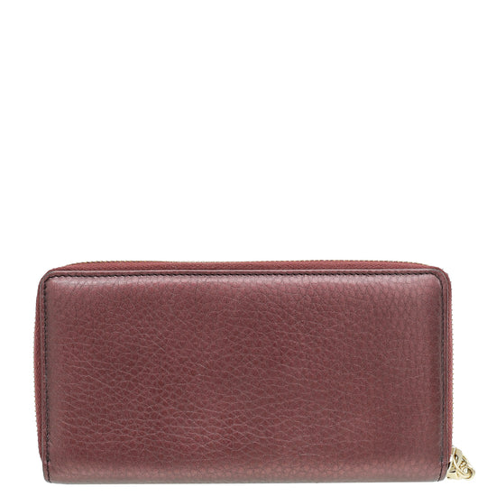 Gucci Violet Soho Zip Around Wallet