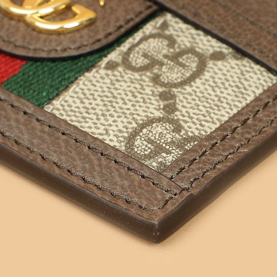 Gucci Brown Ophidia GG Card Case-Gucci-THE CLOSET