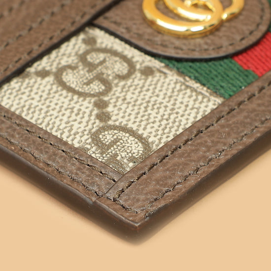 Gucci Brown Ophidia GG Card Case-Gucci-THE CLOSET