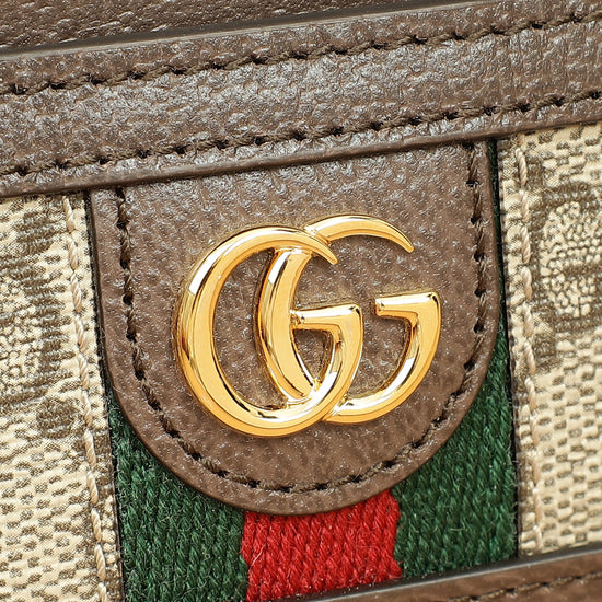 Gucci Brown Ophidia GG Card Case-Gucci-THE CLOSET