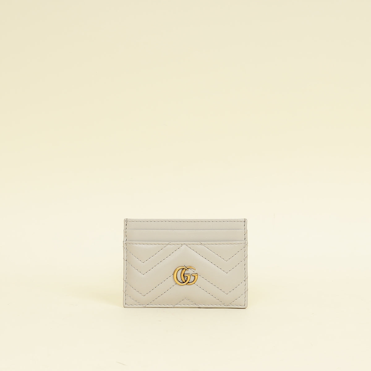 Gucci Light Grey GG Marmont Card Case