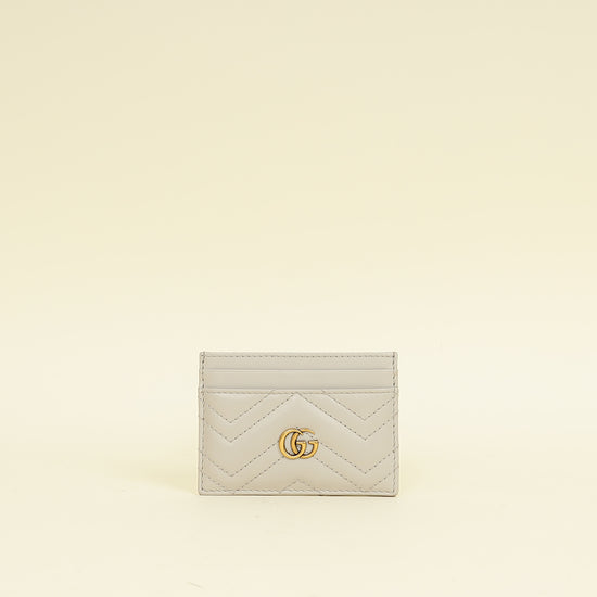 Gucci Light Grey GG Marmont Card Case