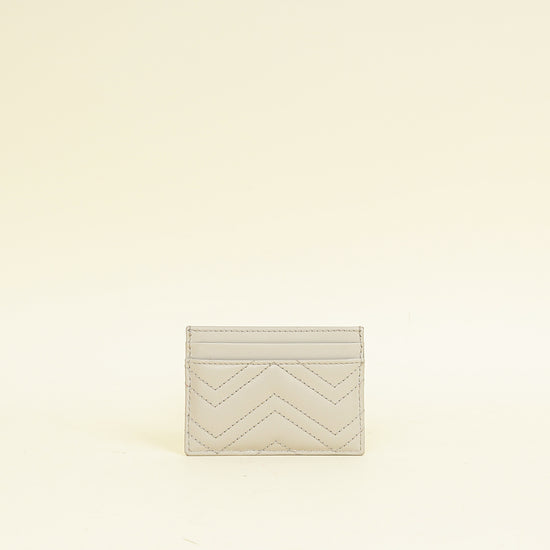 Gucci Light Grey GG Marmont Card Case