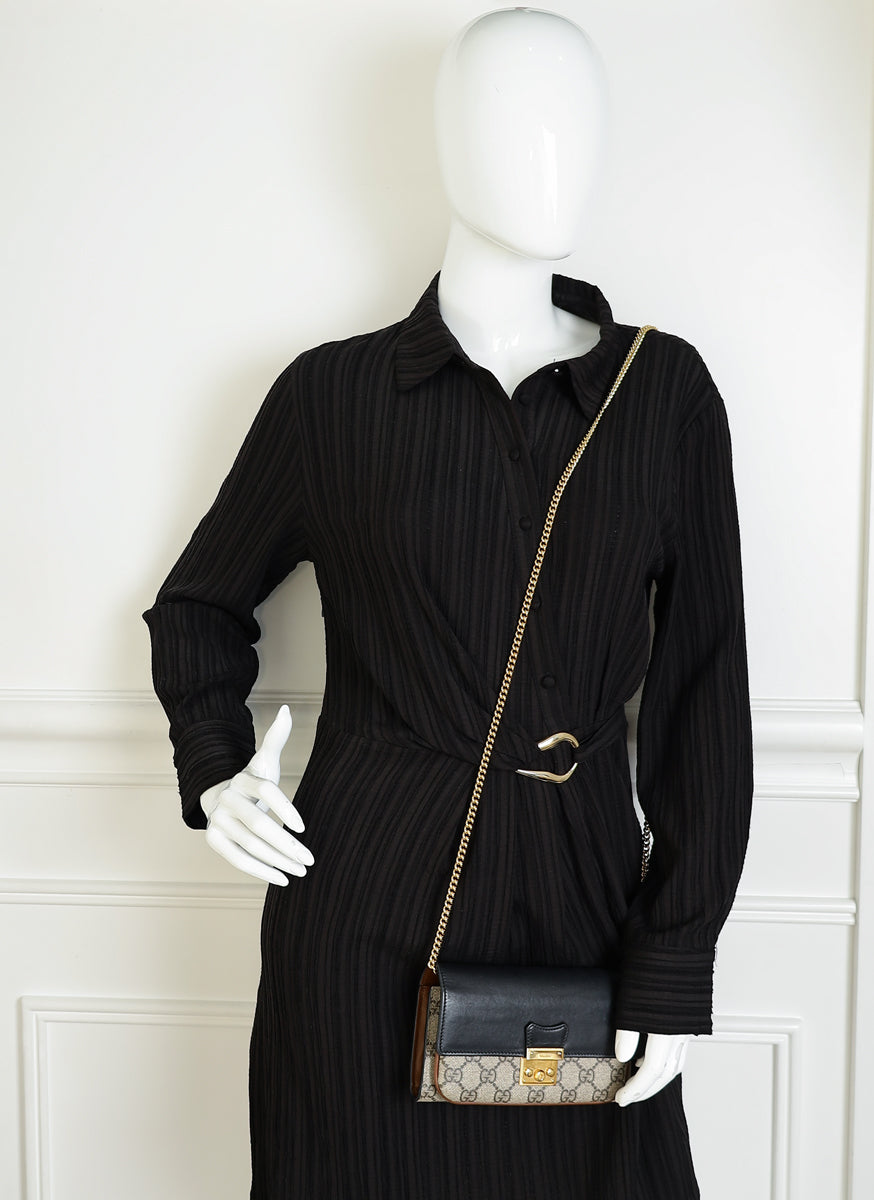 Gucci Bicolor Padlock Wallet on Chain