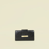 Gucci Black Guccissima French Wallet