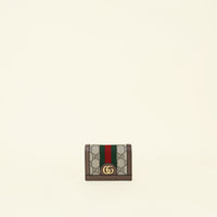 Gucci Tricolor GG Supreme Ophidia Card Case Wallet