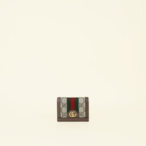 Gucci Tricolor GG Supreme Ophidia Card Case Wallet