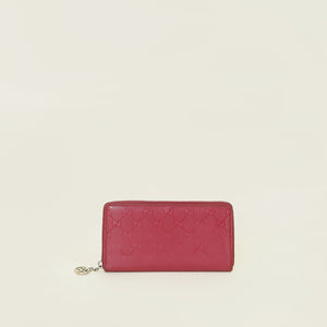Gucci Pink Imprime GG Zip Around Wallet