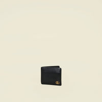Gucci Black GG Marmont Bi-fold Card Case Wallet