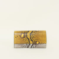 Gucci Bicolor Python Continental Wallet