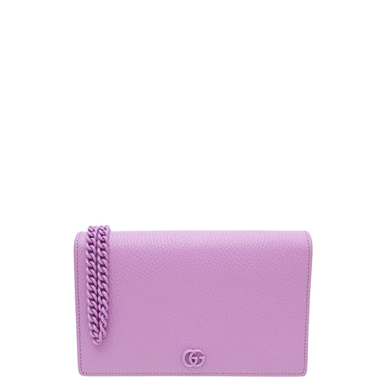 Gucci Purple GG Marmont Wallet on Chain