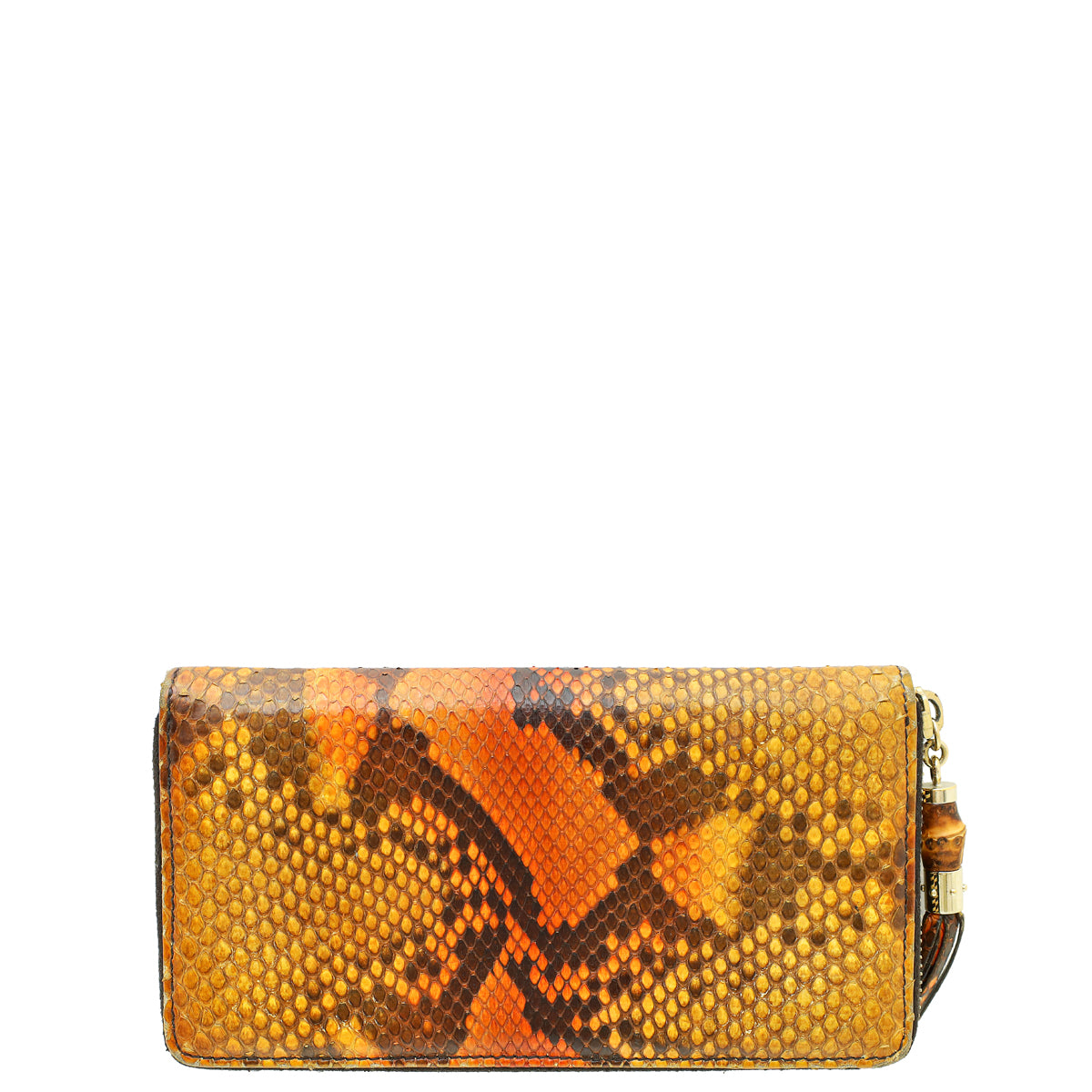 Gucci Multicolor Python Bamboo Tassel Zippy Wallet-Gucci-THE CLOSET