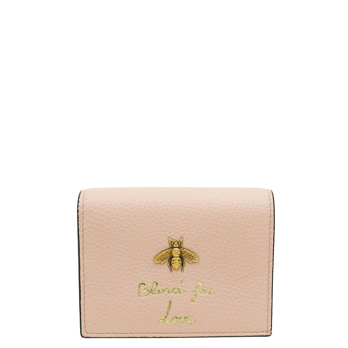 Gucci Pink Animalier "Blind for Love" Card Case