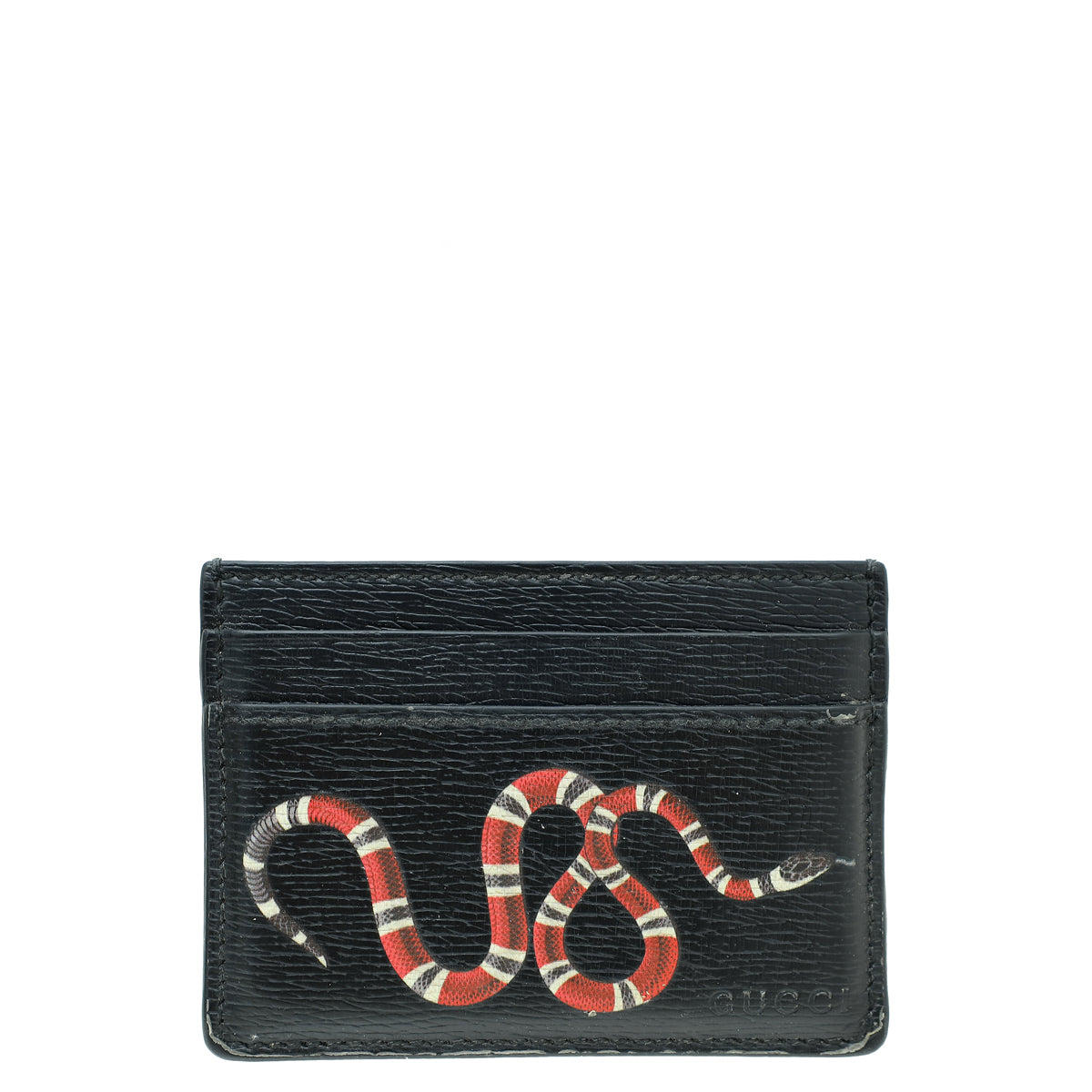 Gucci Black Kingsnake Print Card Holder-Gucci-THE CLOSET