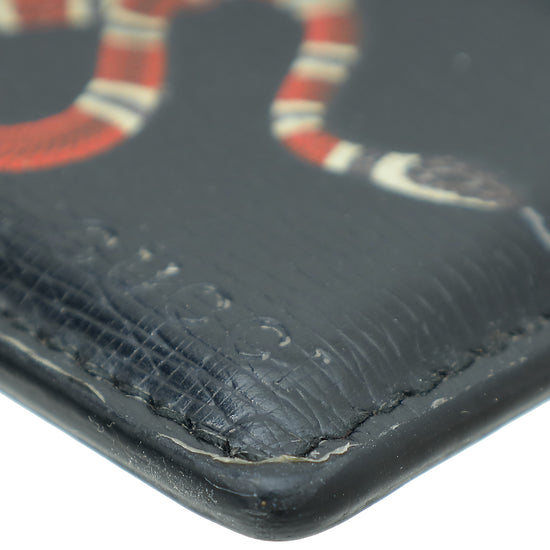 Kingsnake print leather wallet hotsell