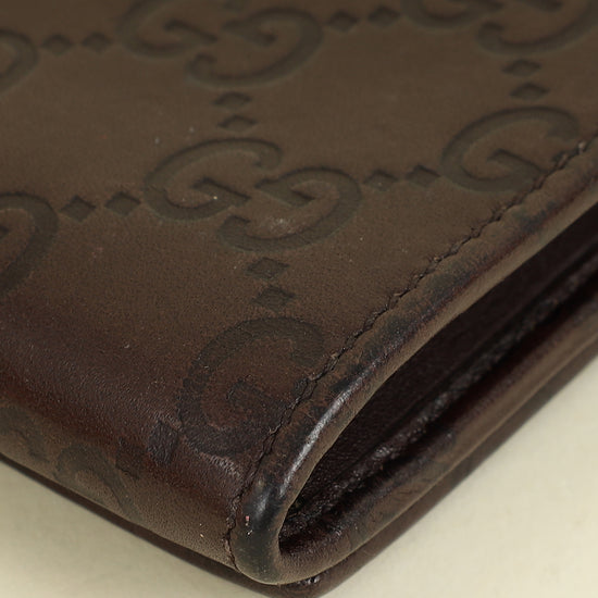 Gucci Brown Guccissima Card Holder