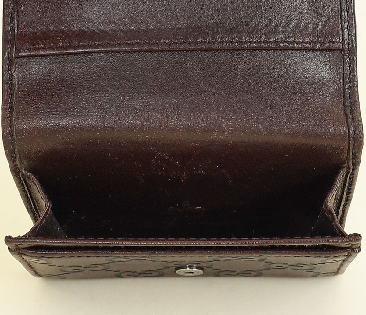 Gucci Brown Guccissima Card Holder