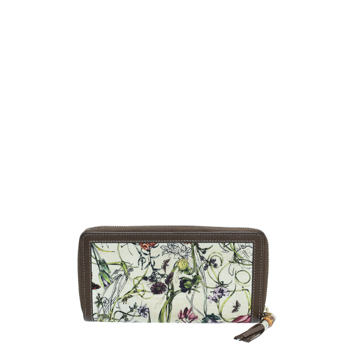 Gucci Multicolor Flora Bamboo Tassel Zip Around Wallet-Gucci-THE CLOSET