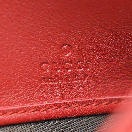 Gucci Red Microguccissima Nice Long Wallet