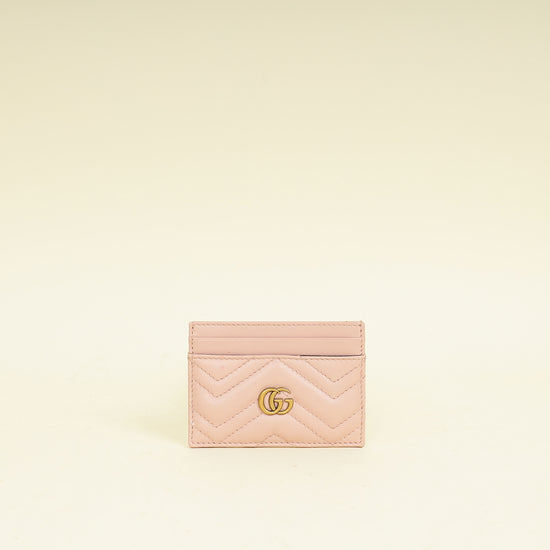 Gucci Light Pink GG Marmont Card Case