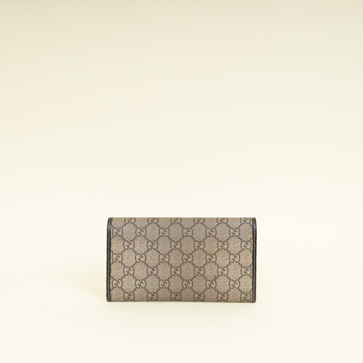 GUCCI Bicolor GG Supreme Continental Wallet