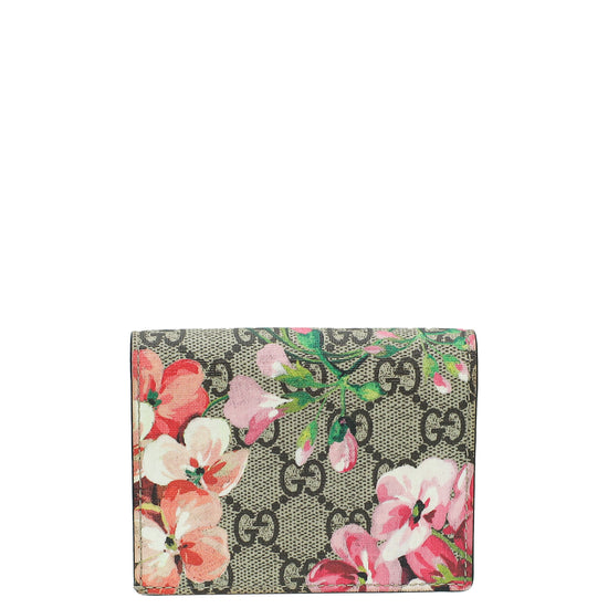 Gucci Bicolor Blooms Print Card Case Wallet