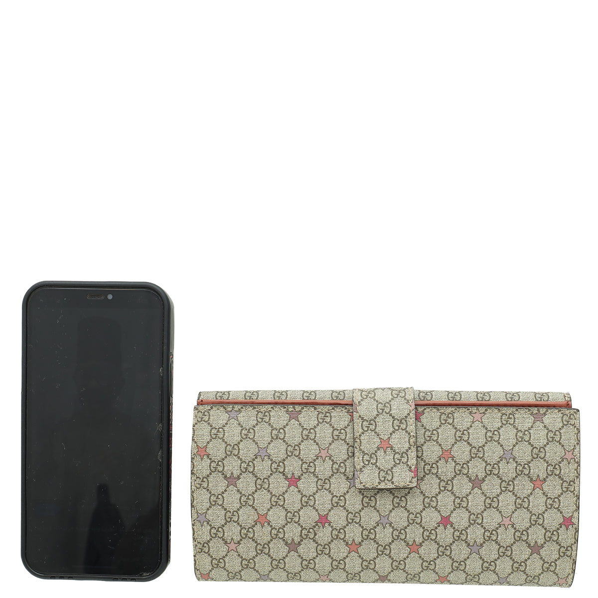 Gucci Bicolor GG Supreme Stars Continental Wallet