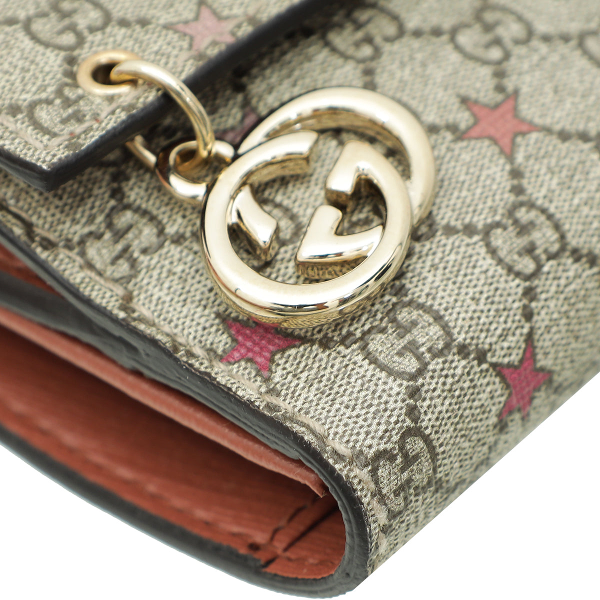 Gucci Bicolor GG Supreme Stars Continental Wallet