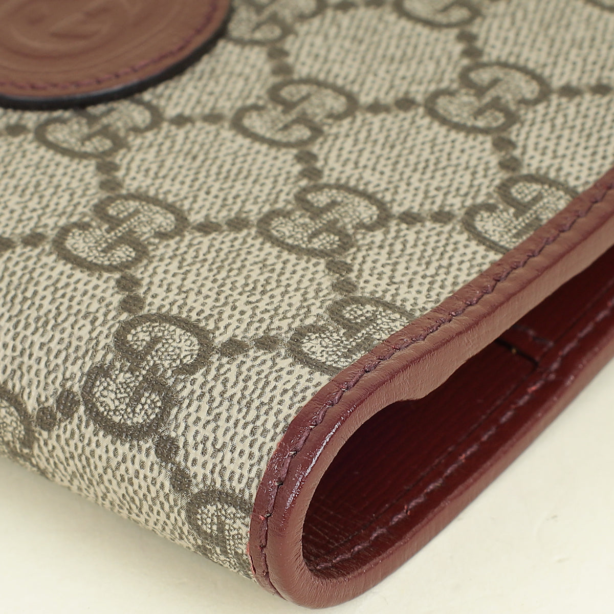 Gucci Bicolor Interlocking G Supreme Passport Wallet