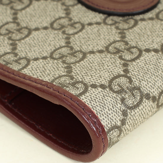 Gucci Bicolor Interlocking G Supreme Passport Wallet