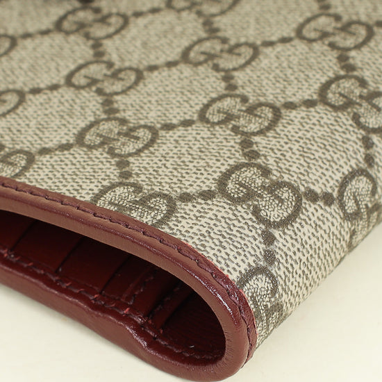 Gucci Bicolor Interlocking G Supreme Passport Wallet