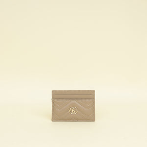 Gucci Taupe GG Marmont Card Case
