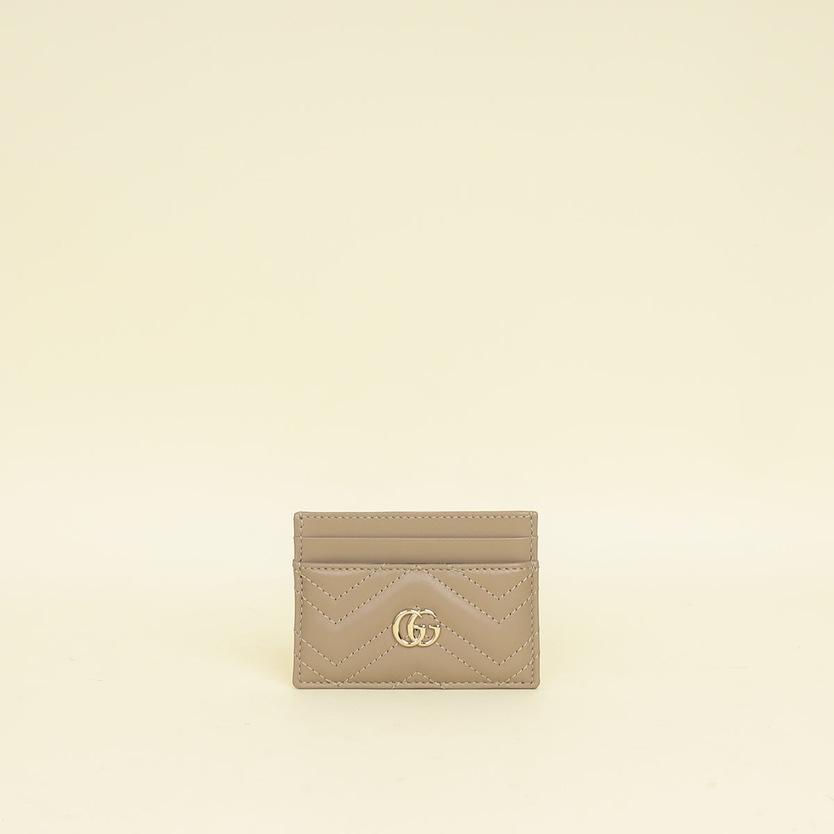 Gucci Taupe GG Marmont Card Case