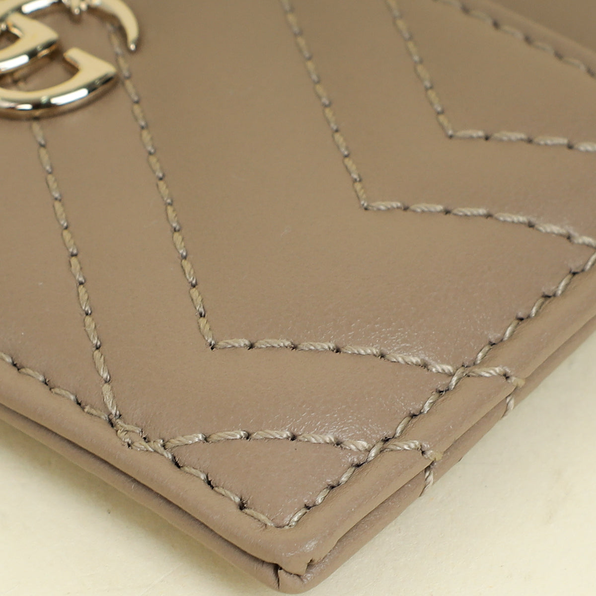 Gucci Taupe GG Marmont Card Case