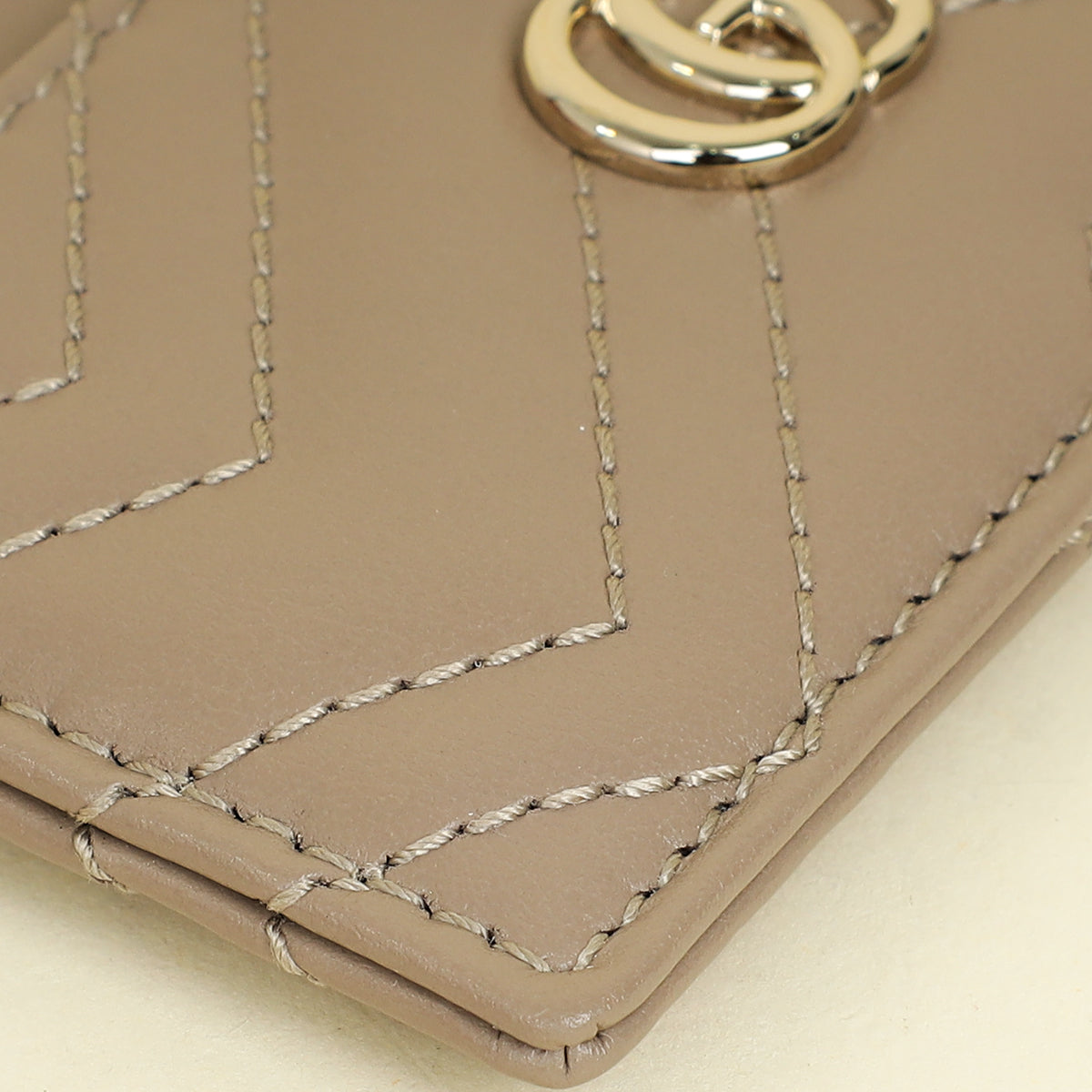 Gucci Taupe GG Marmont Card Case