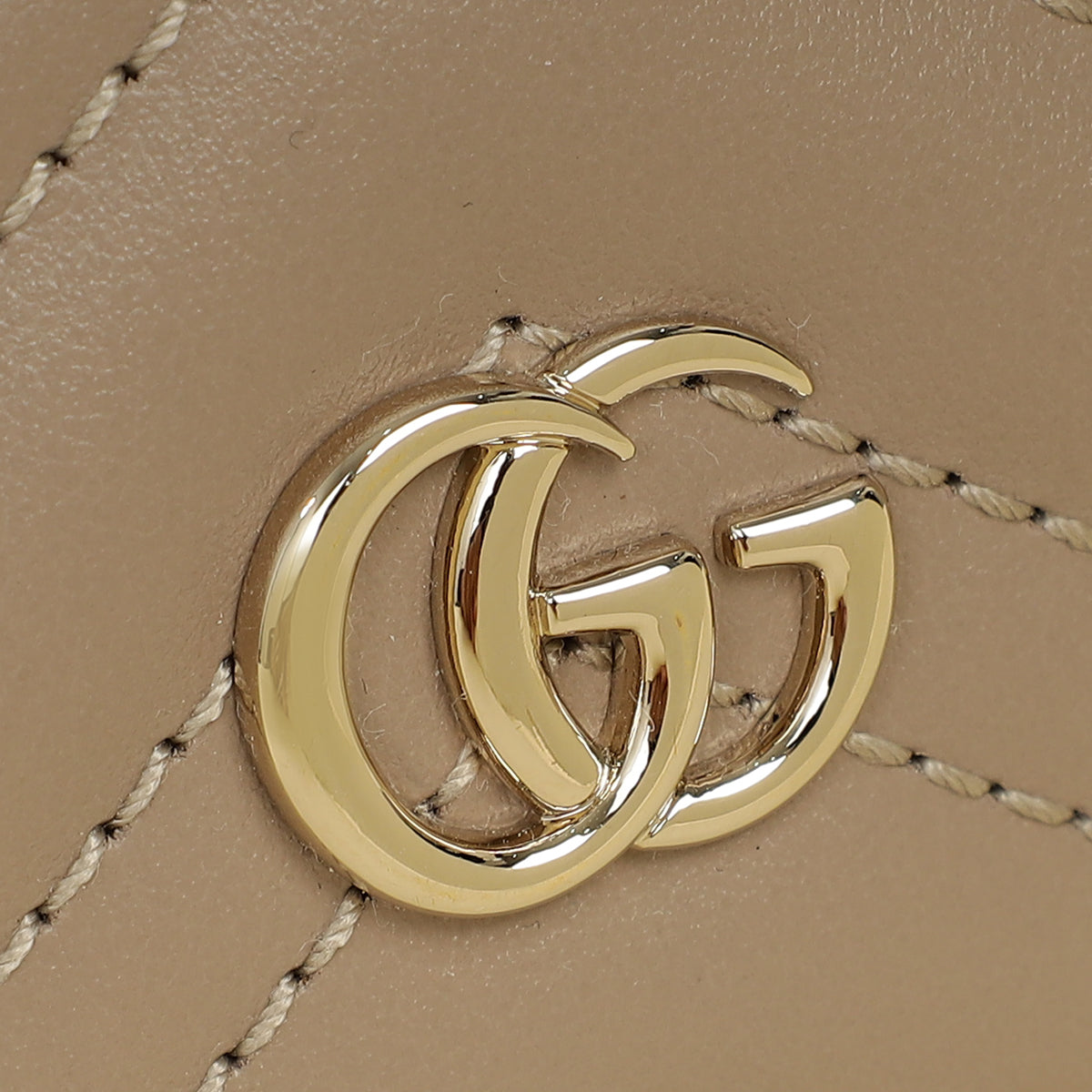Gucci Taupe GG Marmont Card Case