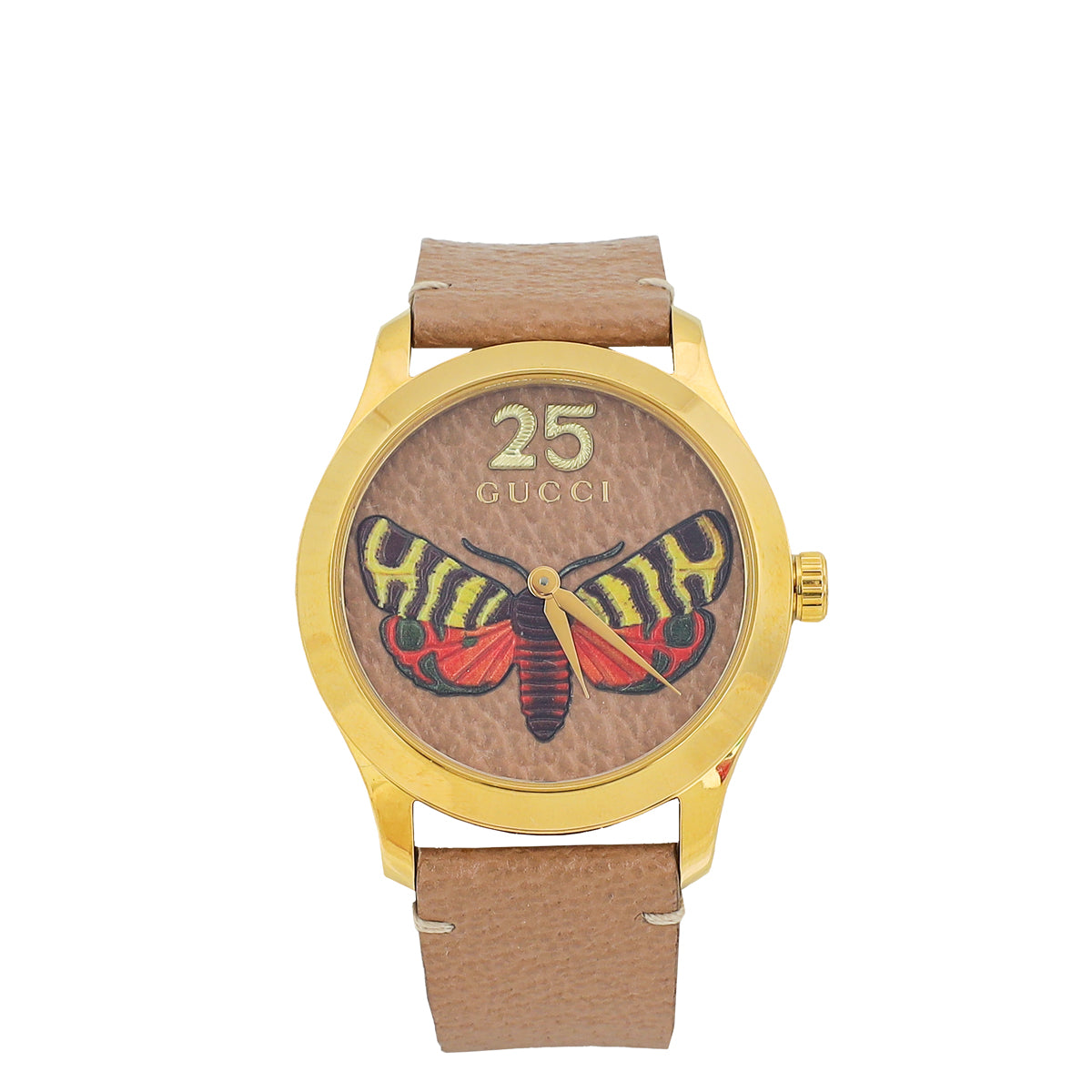 Gucci Yellow Gold G-Timeless Moth 38mm Quartz Watch