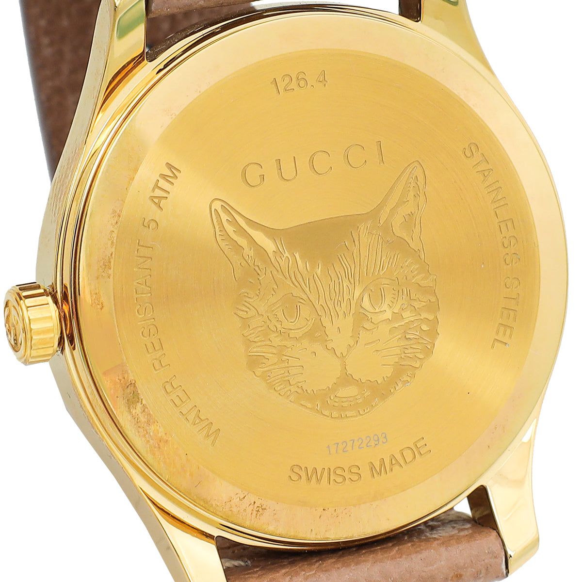 Gucci Yellow Gold G-Timeless Moth 38mm Quartz Watch
