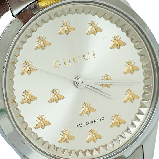 Gucci Steel & Gold G-Timeless Multibee 38mm Automatic Watch