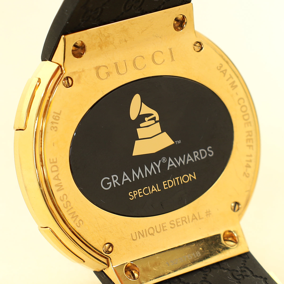 Gucci Stainless Steel Grammy Special Edition 44mm Quartz Movement Watch